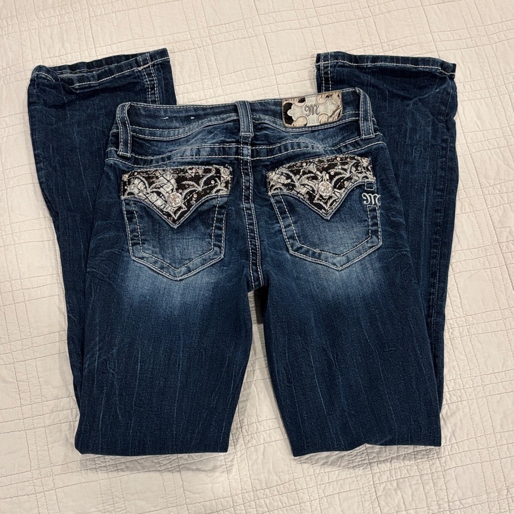 Miss Me Dark Blue Boot Cut Jeans - Picture 6 of 8